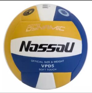 Pelota Voley Nassau Power Dynamic Profesional Color Blanco/amarillo/azul